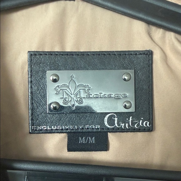 Mackage + Aritzia Women's Tan Leather Jacket - Picture 2 of 3